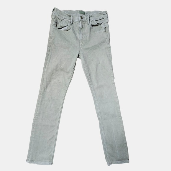 Mother The Stash Mid Rise Dazzler Ankle Jeans 28x27 Slim Olive Cotton Blend - Picture 1 of 11